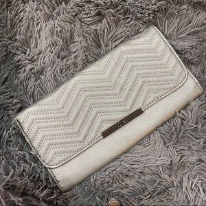 Guess Silver Metallic Clutch